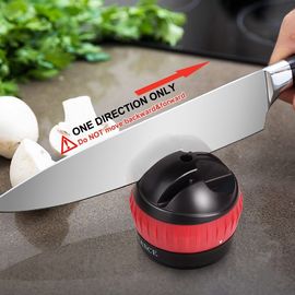 Christmas Gift Manual Knife Sharpener With Suction Pad , LFGB and FDA Approved