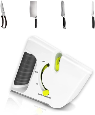 Ps Plastic Handvat Promotiekeuken Cookware van het Messenslijper van China voor getande bladen met het Blad van het Wolframstaal